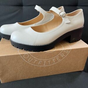 Urban Outfitters Mary Jane Shoes in White.